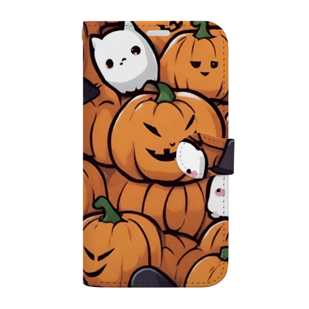 カツヒサ☆のハロウィン　かぼちゃグッズ Book-Style Smartphone Case