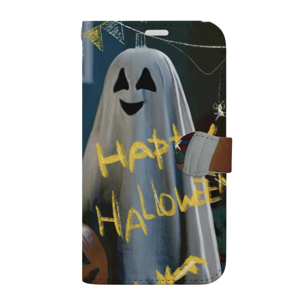 いらすとグッズのハッピーハロウィン Book-Style Smartphone Case