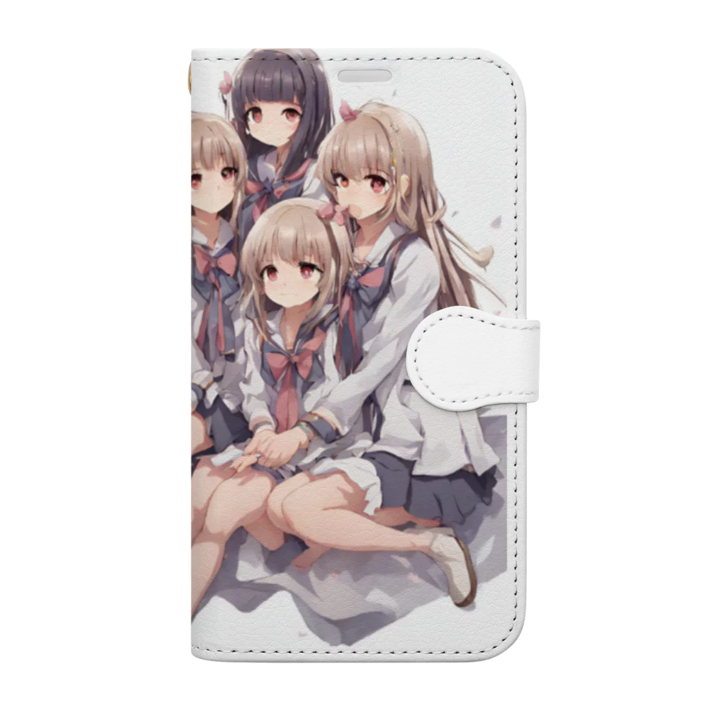 KAZU SHOPの萌え系　癒し系女子　 Book-Style Smartphone Case