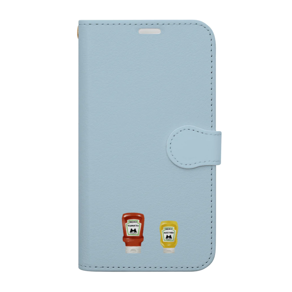 nyansuke_roomのバケットニャンド Book-Style Smartphone Case
