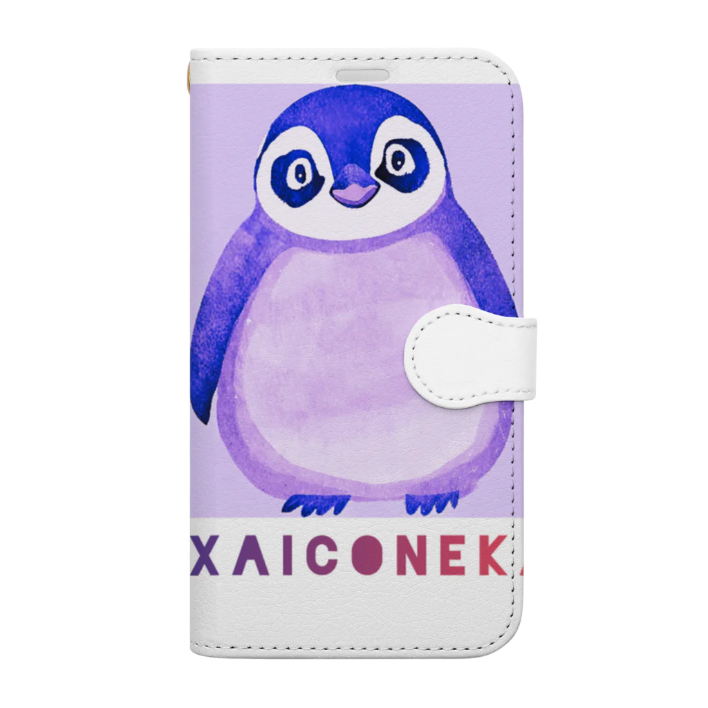 oxaiconeka-shopのoxaiペンギン Book-Style Smartphone Case