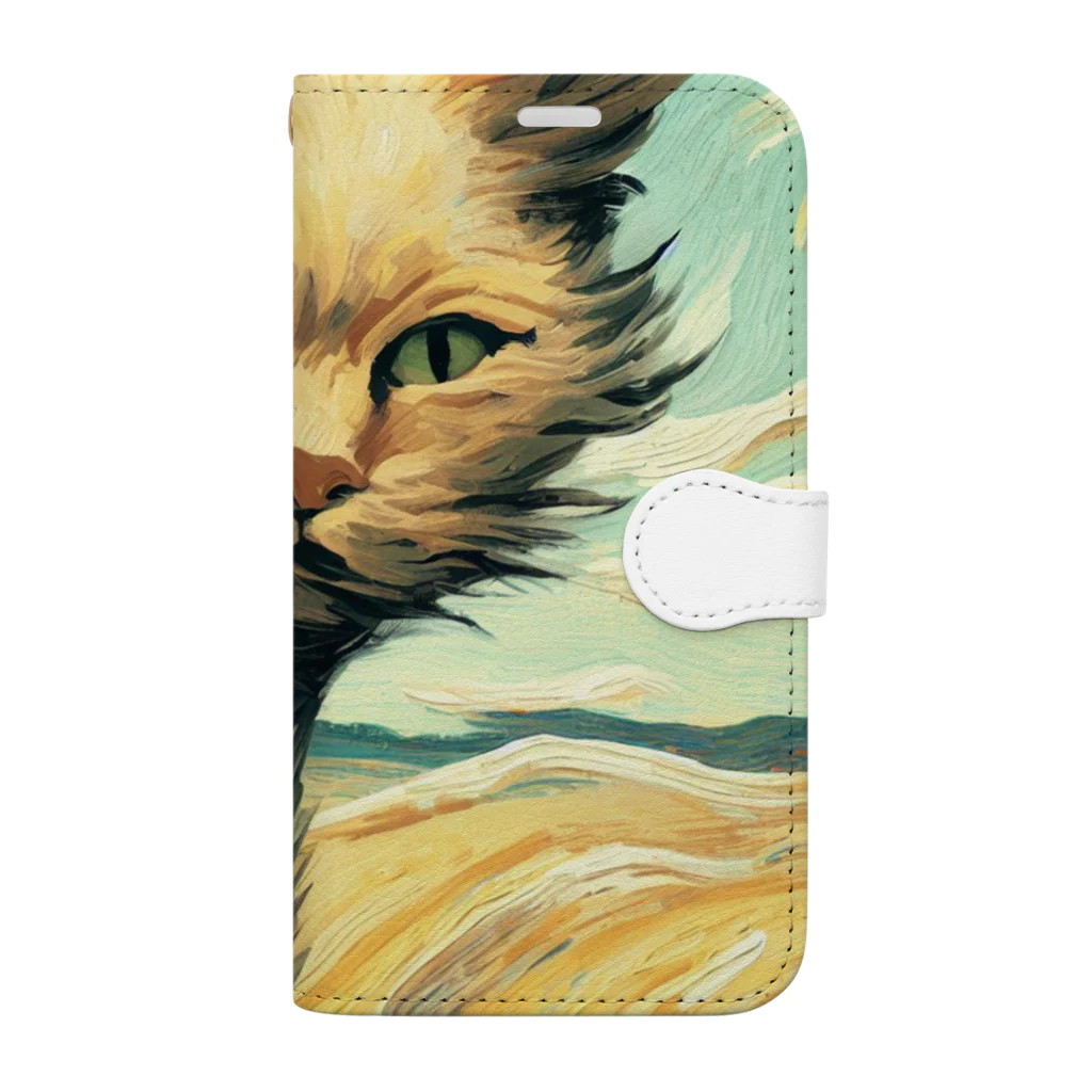 シリーズ＆シリーズの絵画シリーズ　猫 Book-Style Smartphone Case