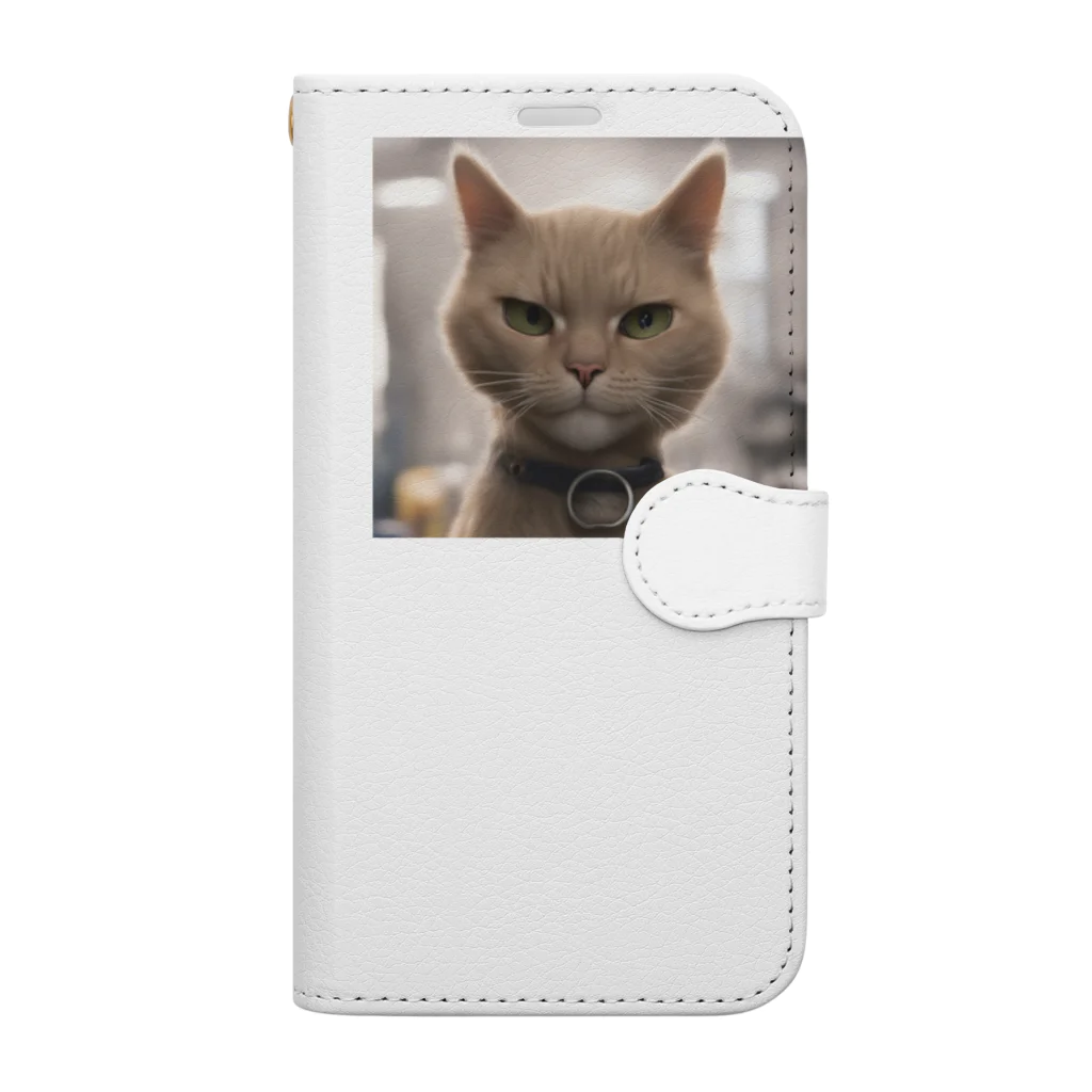 TAIYO 猫好きのビックフォト茶虎模様猫 Book-Style Smartphone Case