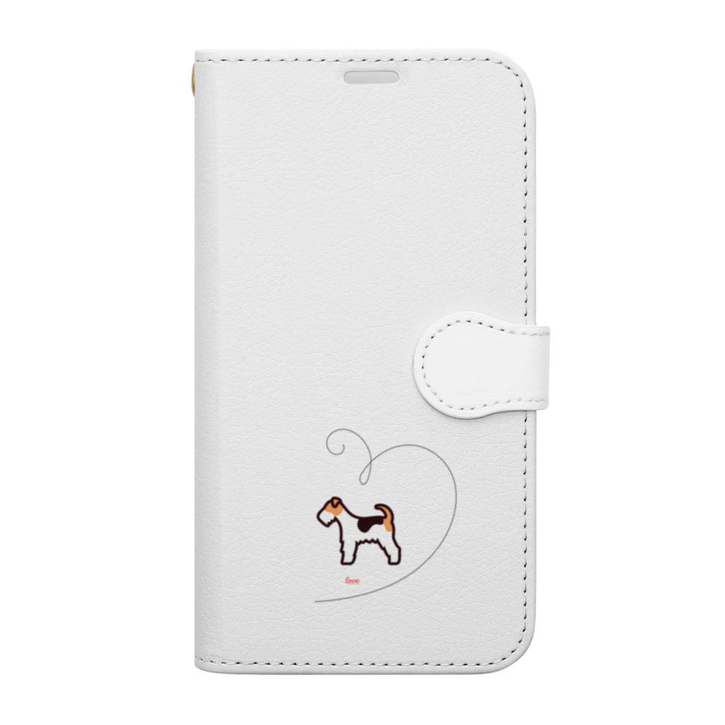 non0630のlove terrier Book-Style Smartphone Case