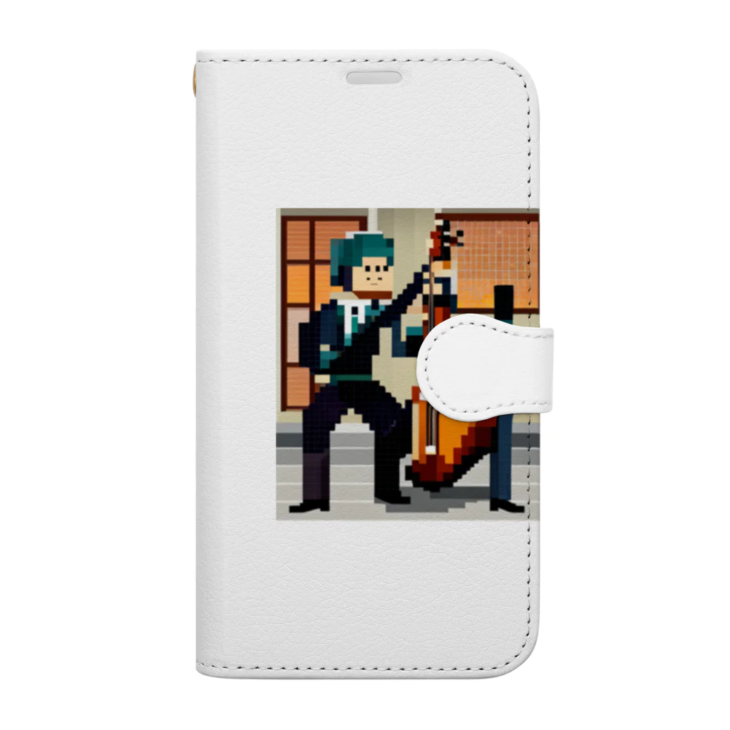 nomad4491のドット絵のダブルベース Book-Style Smartphone Case