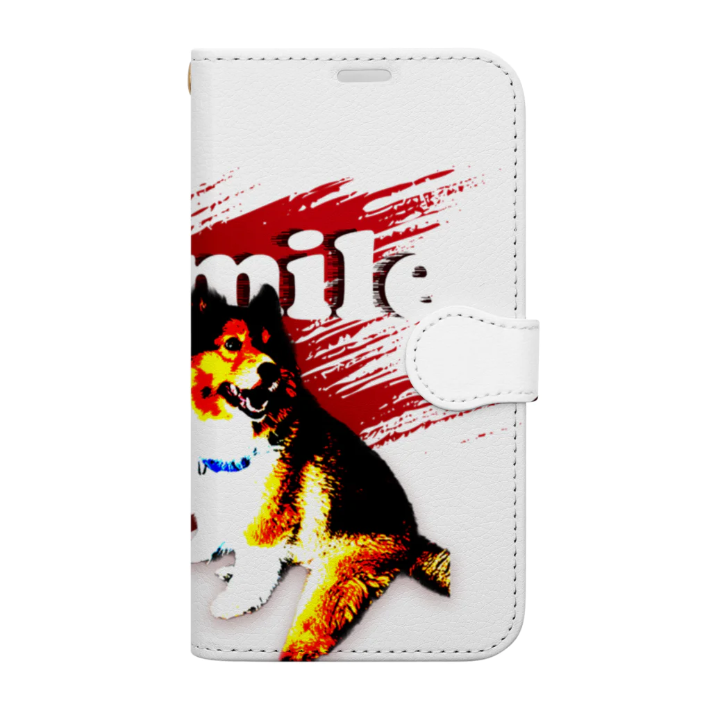 もふもふ犬ソア君SHOPのBe smile♡ Book-Style Smartphone Case