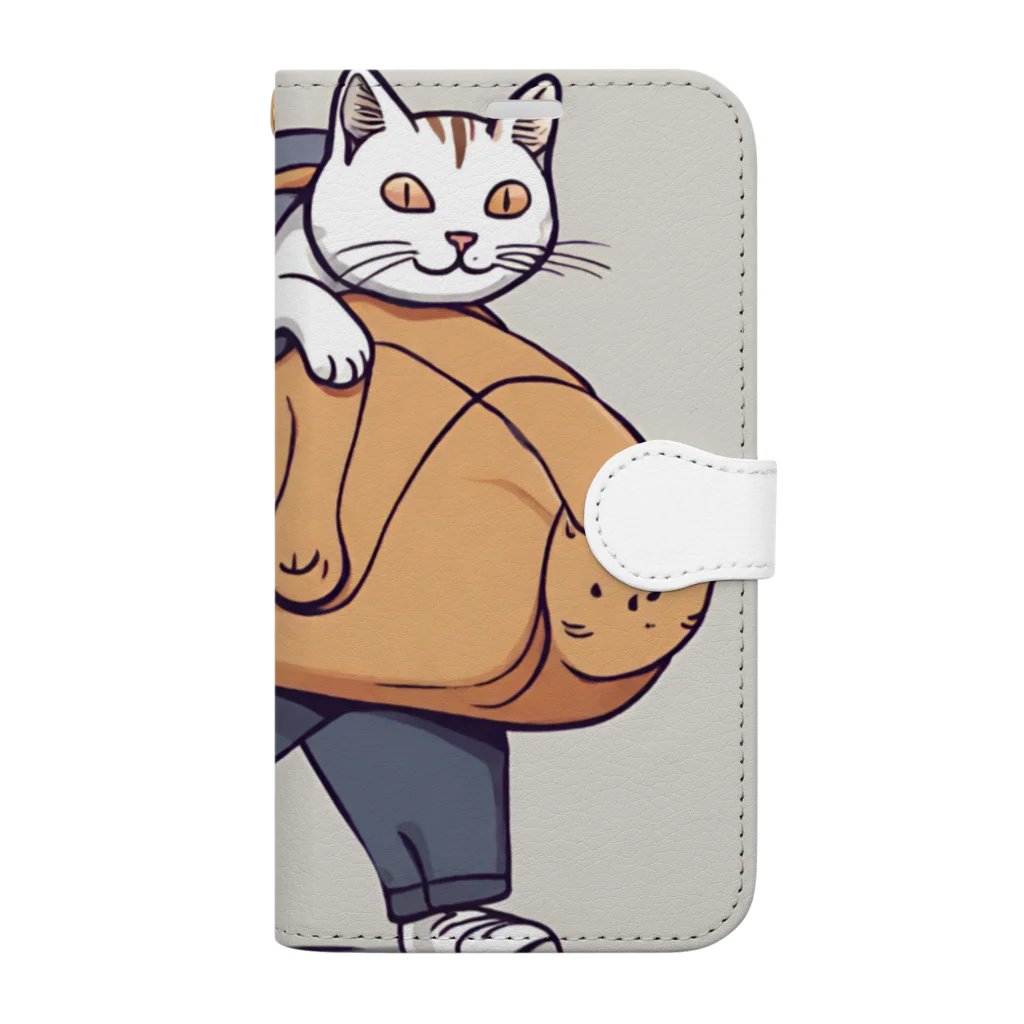 aoking_の不思議猫 Book-Style Smartphone Case