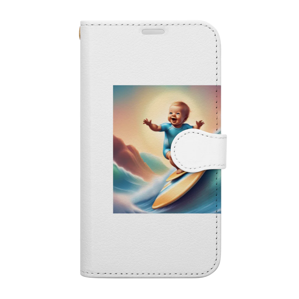 Baby smokerのBaby surf Book-Style Smartphone Case
