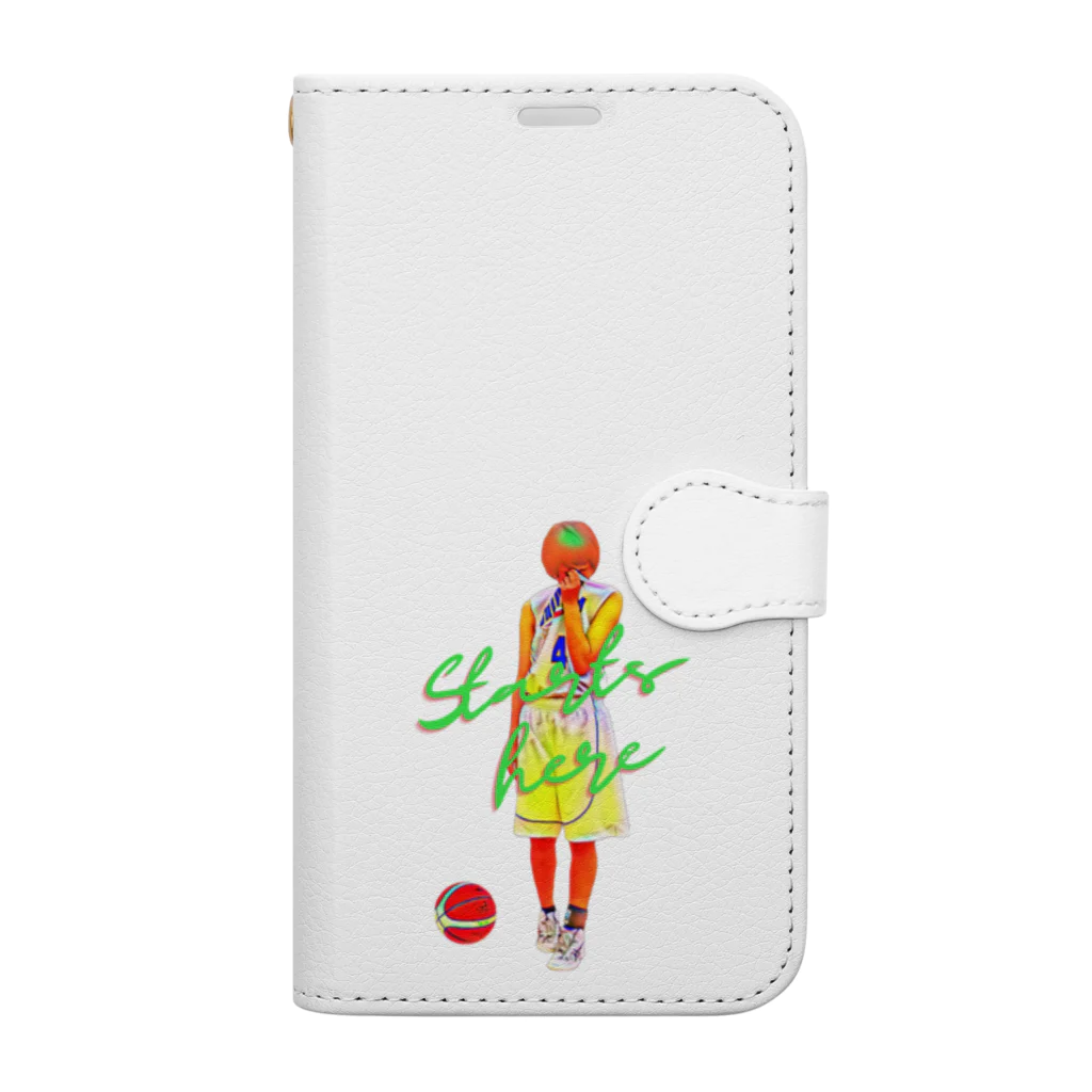 Basketball-boosterのバスケ女子 Starts here Book-Style Smartphone Case