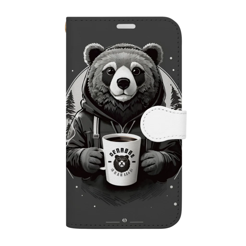 tomohyuのくまのマグカップを持つ熊くん Book-Style Smartphone Case