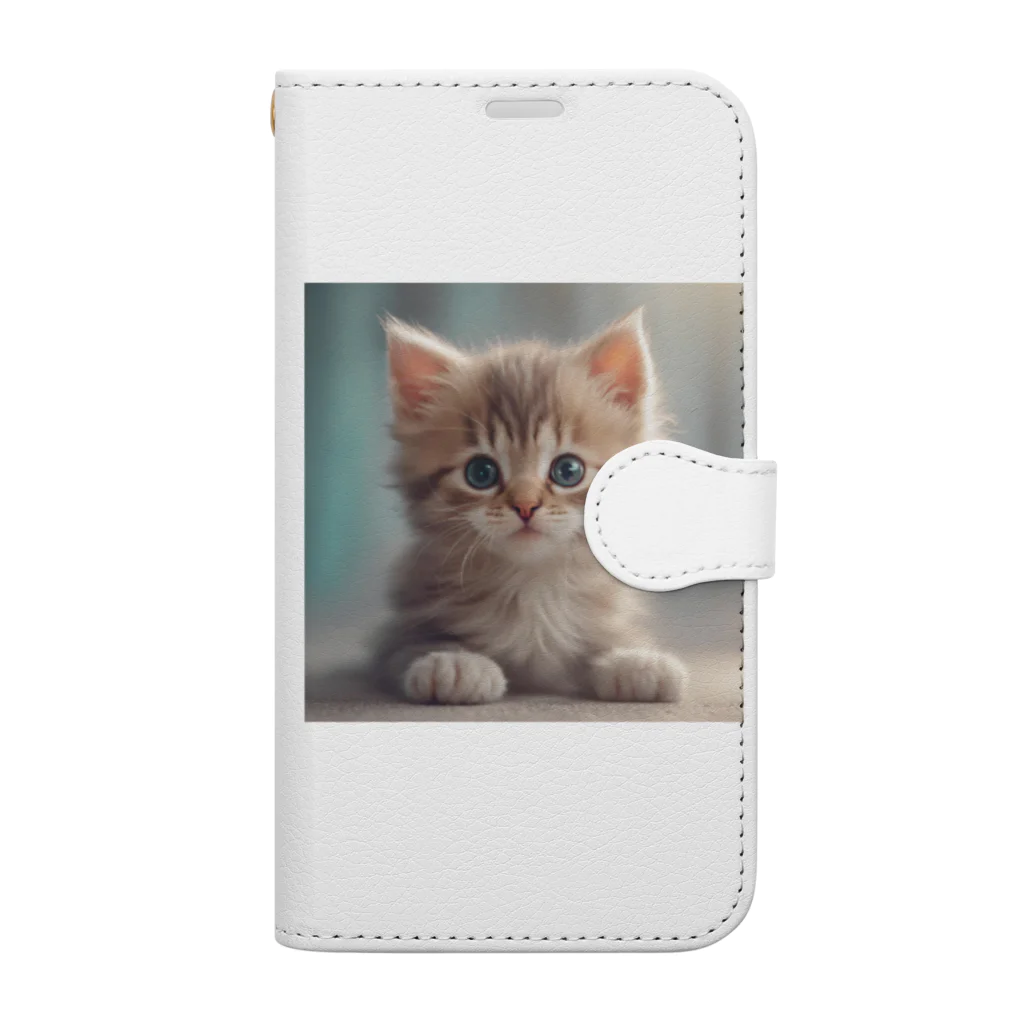 アルタイルの可愛い仔猫のイラストグッズ Book-Style Smartphone Case