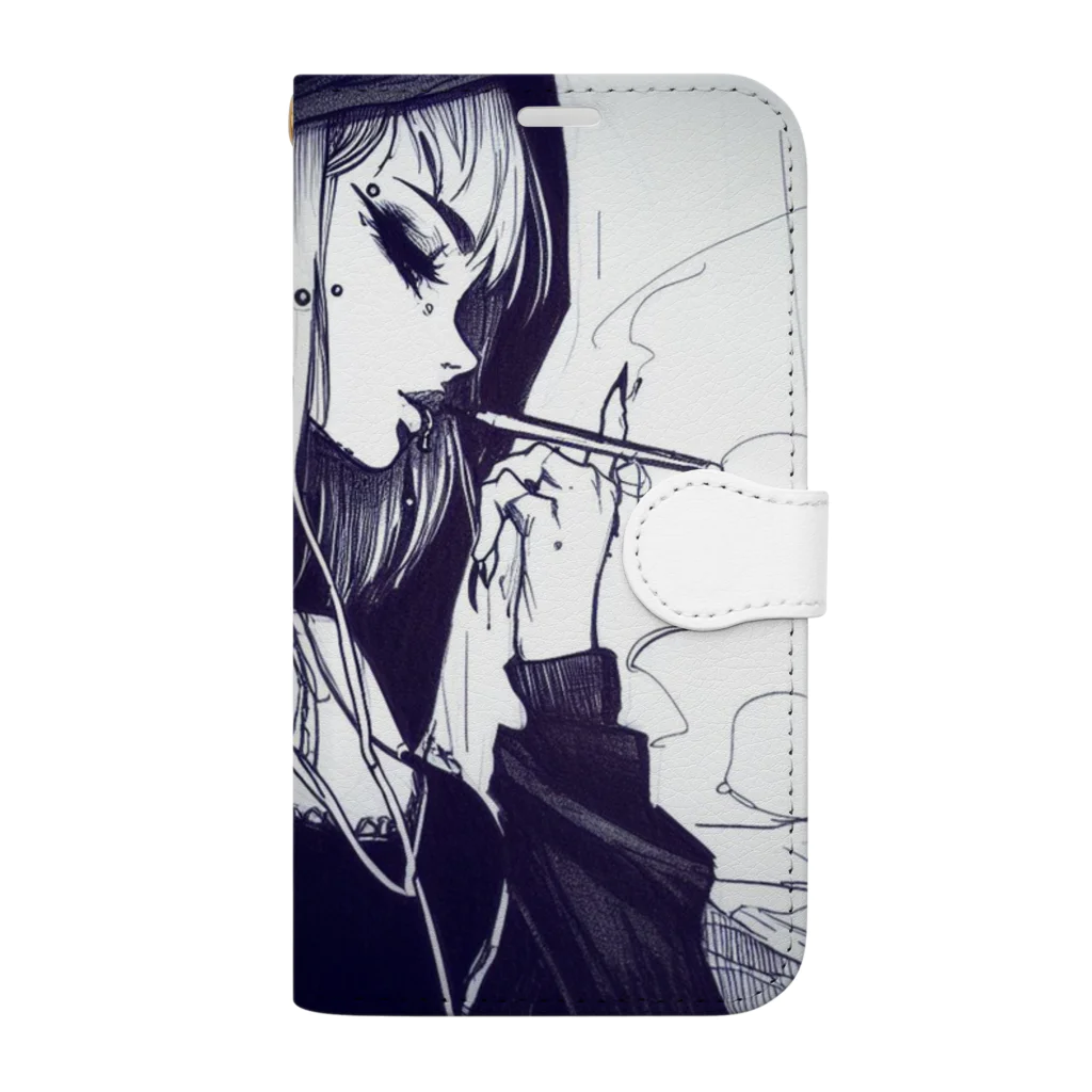 zaisuのピアス女子２ Book-Style Smartphone Case