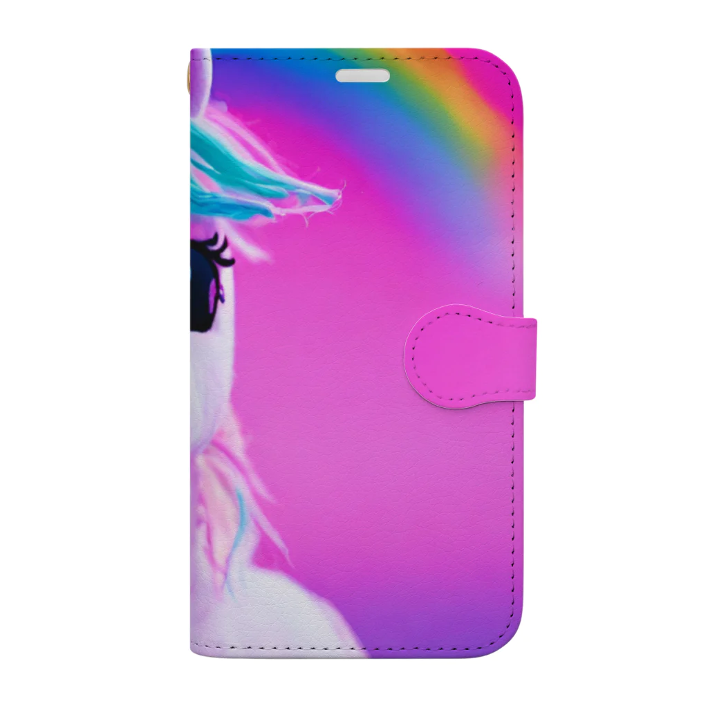 unicorn_dreamsのわたしミライから来たユニ Book-Style Smartphone Case