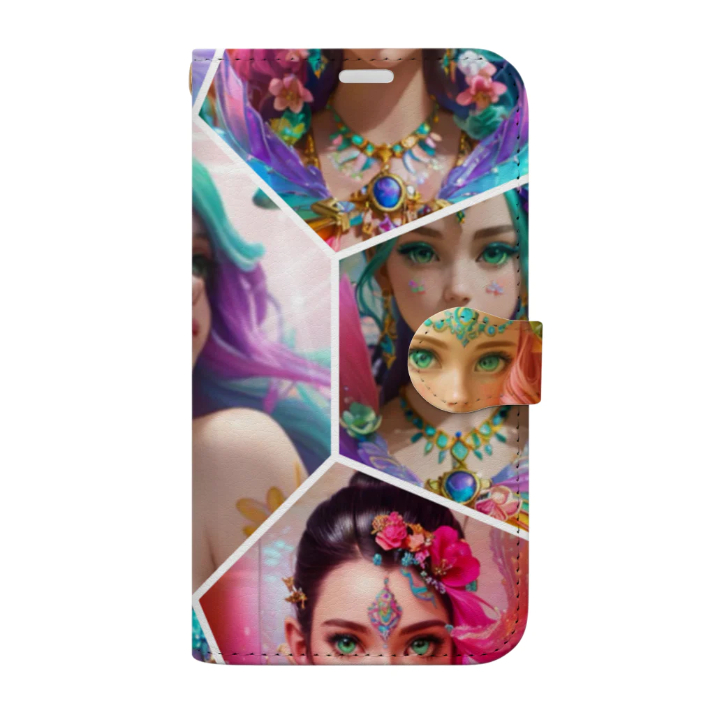 💖宇宙整体♪🌈♪こころからだチャンネル♪💖の mermaid paradise  Book-Style Smartphone Case