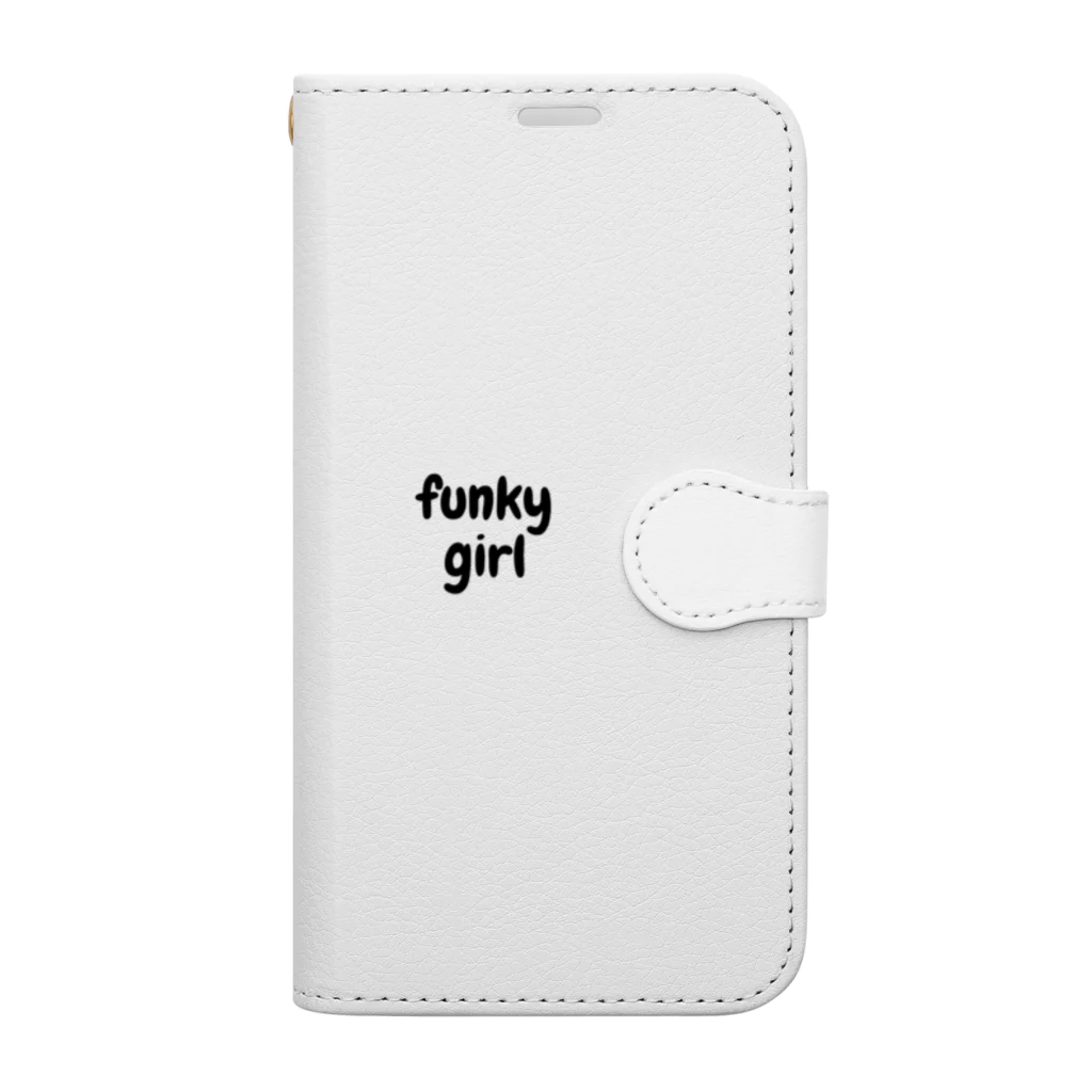 namonakyのファンキーガールシリーズ（ブラック） Book-Style Smartphone Case