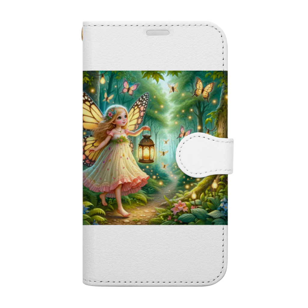 uyuyoshieの妖精　女の子 Book-Style Smartphone Case