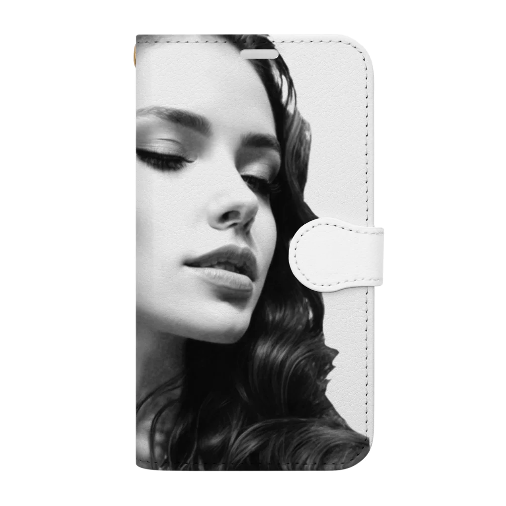 infinexus_dsgnのmonochrome woman Book-Style Smartphone Case