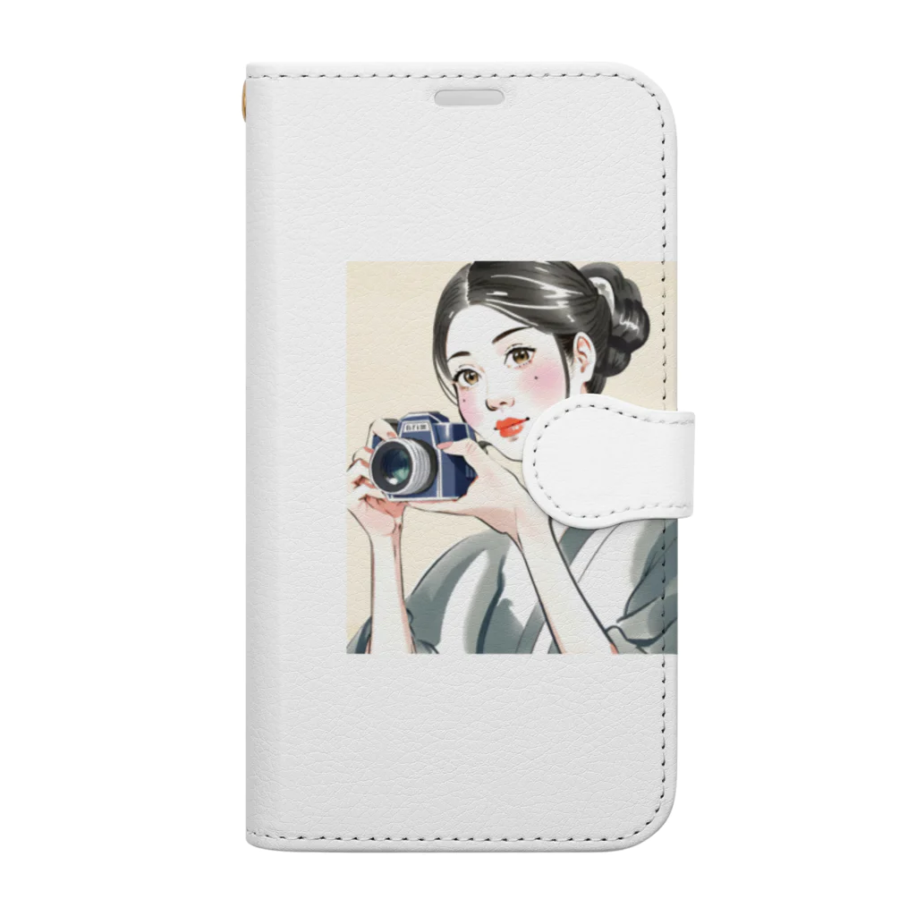 etwoshopの和美さん写真を撮る Book-Style Smartphone Case