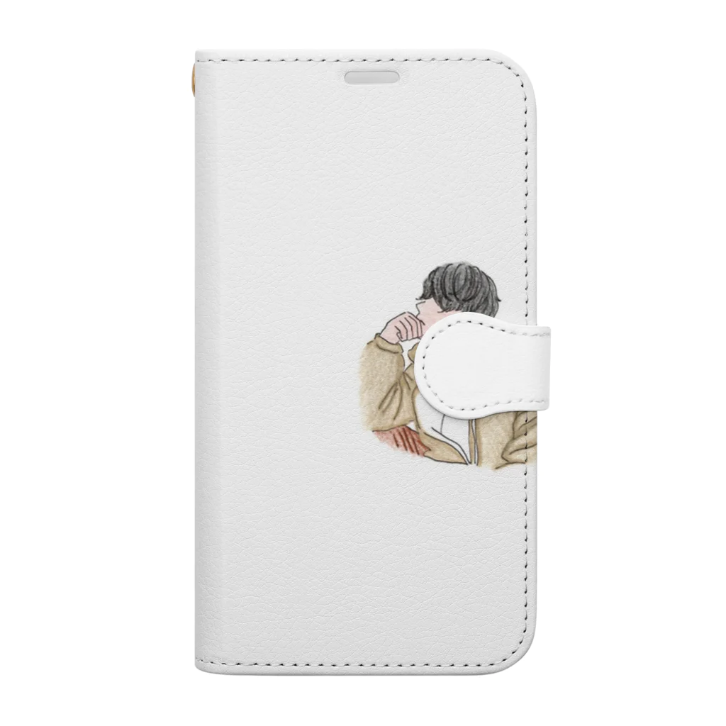 maotetsu_0319のカップル男性向け　秋服長袖 Book-Style Smartphone Case