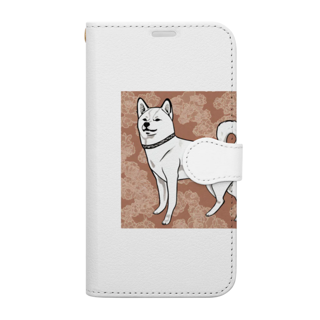 mukumuko2002のたそがれ＿北海道犬 Book-Style Smartphone Case