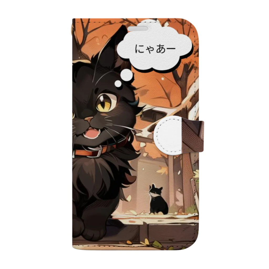 CROSS Kの紅葉と黒猫 Book-Style Smartphone Case