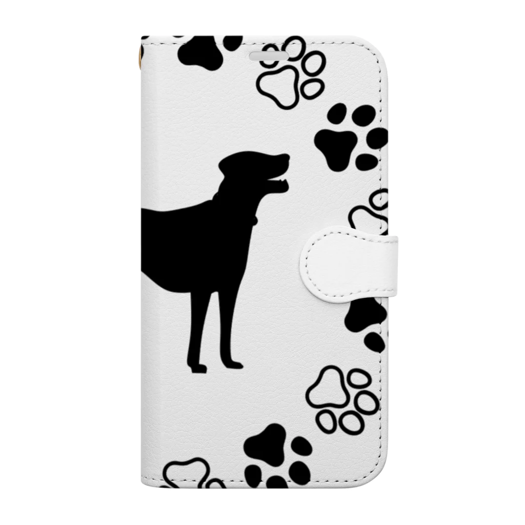 ようこそ　taitaitaro shop への犬好きさん必見！かわいい犬ロゴ🐕✨ Book-Style Smartphone Case