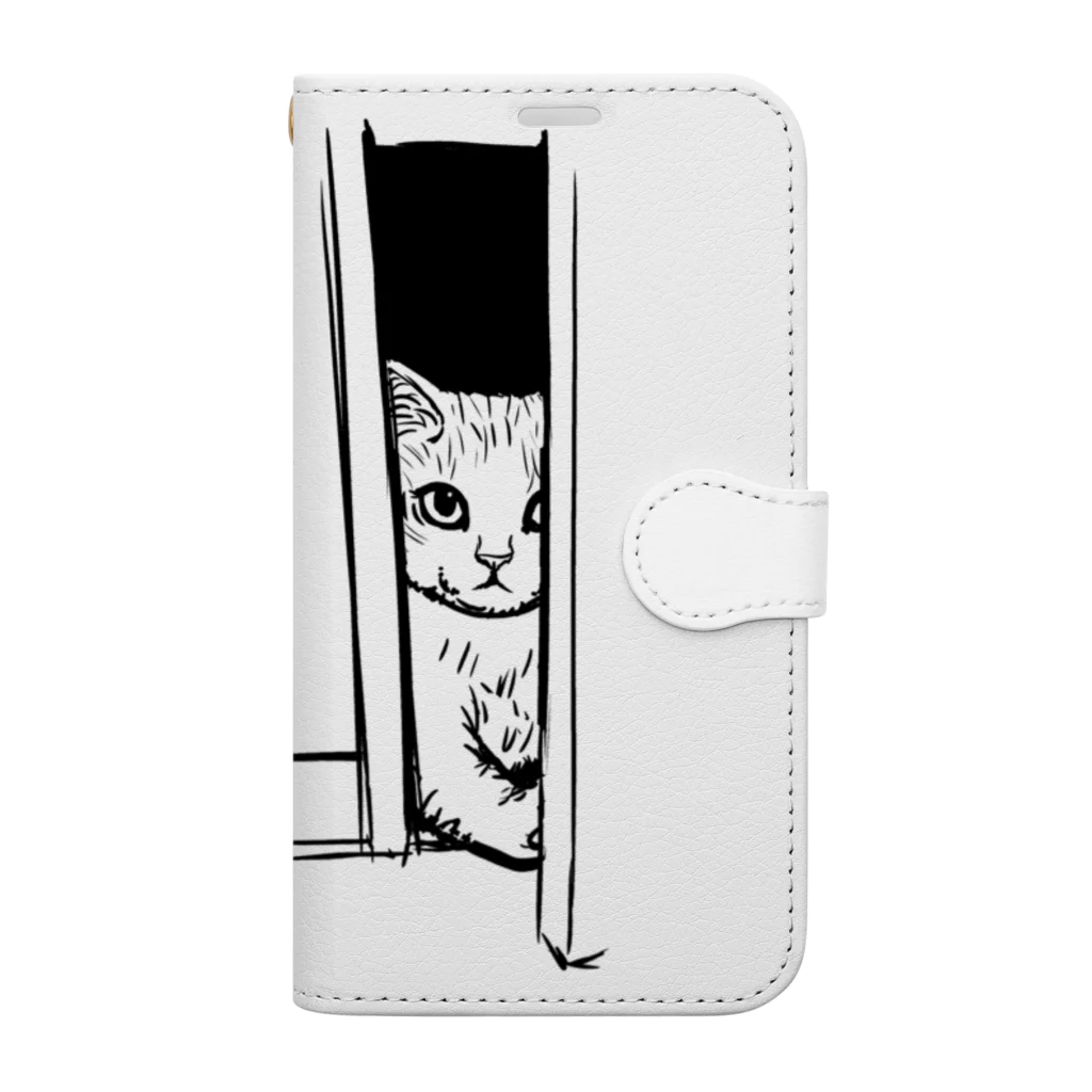 nya-mew（ニャーミュー）の家猫(イエネコ)は見た Book-Style Smartphone Case