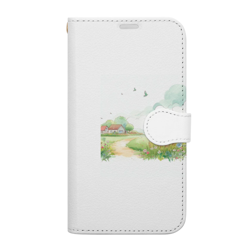 SAKIの畑のカラーイラスト Book-Style Smartphone Case