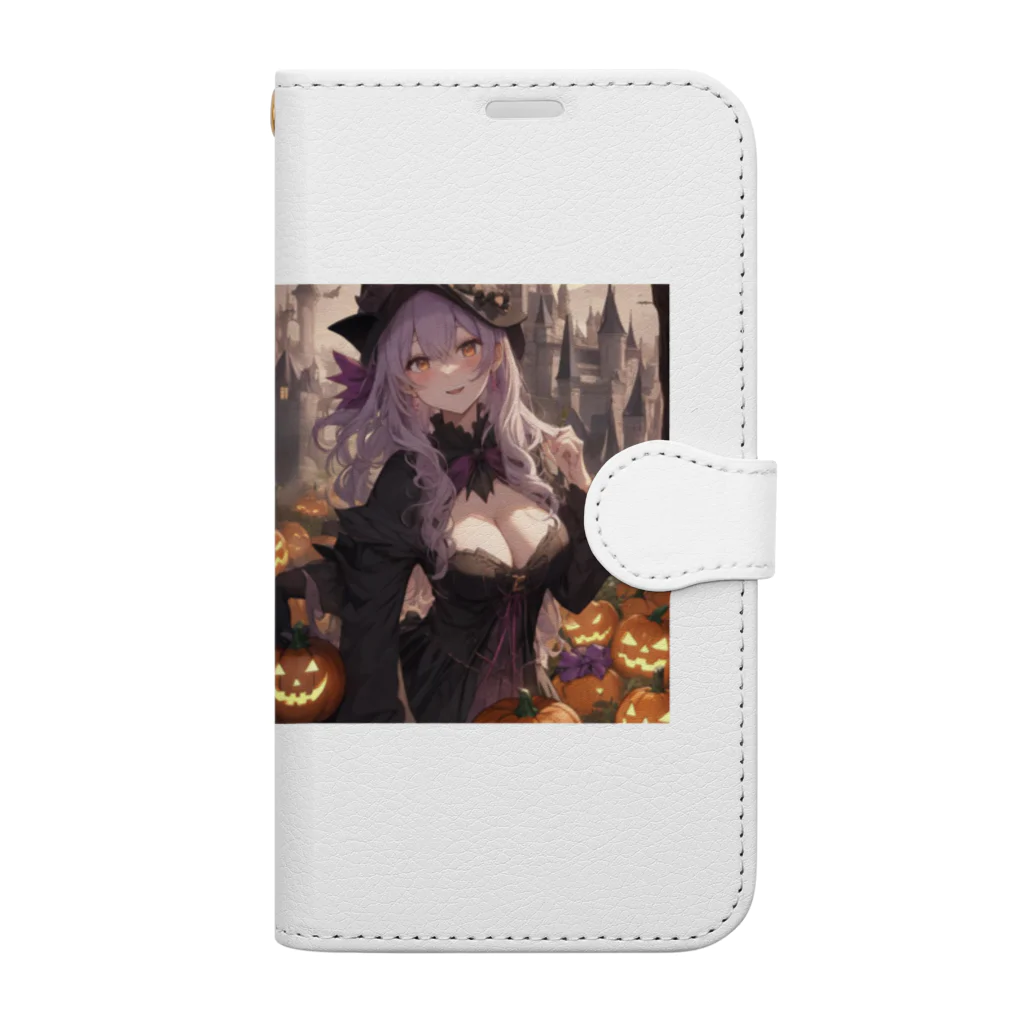 ５６アイテムズのハロウィン魔女 Book-Style Smartphone Case