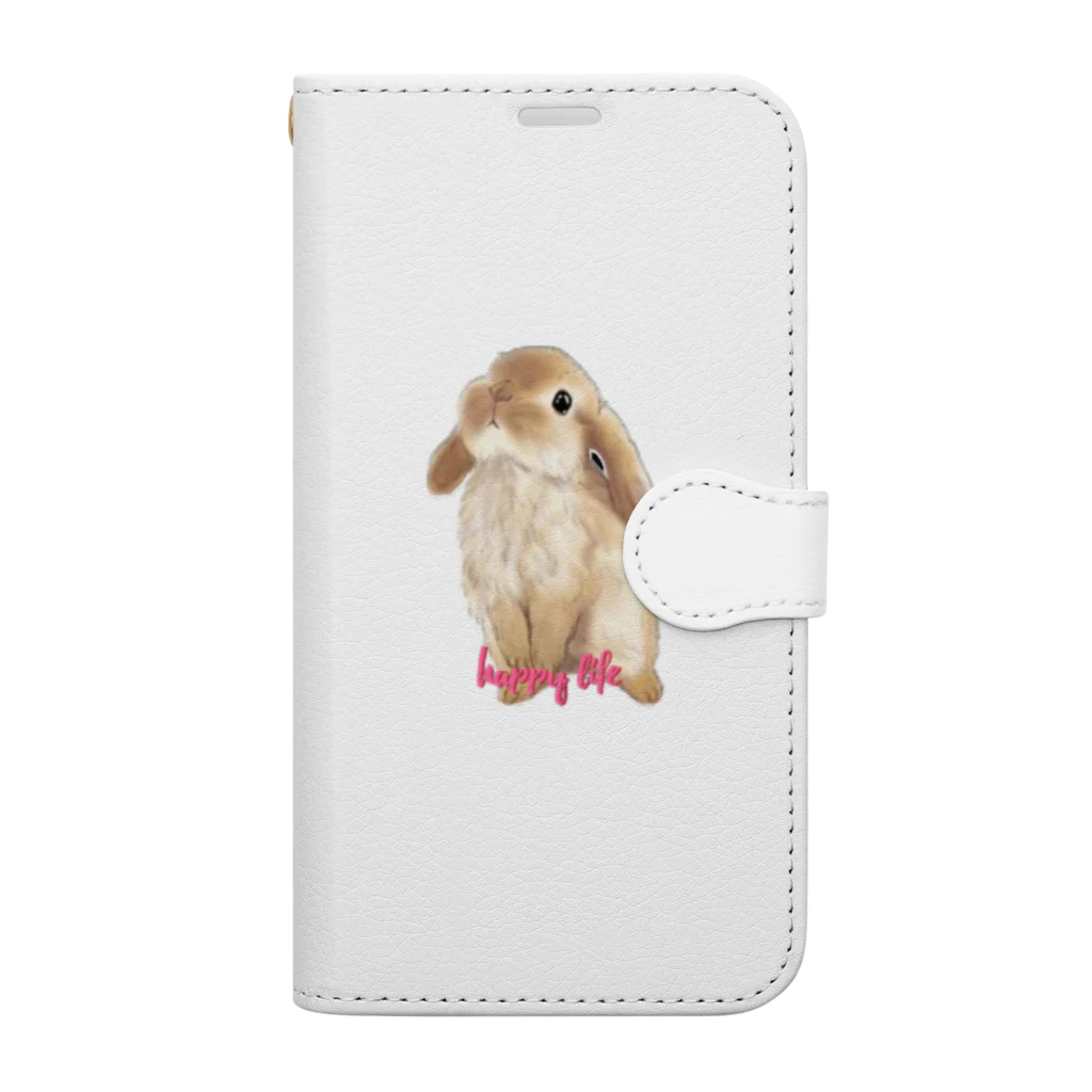 うさぎのハッピーさんのうさぎのハッピーさん Book-Style Smartphone Case