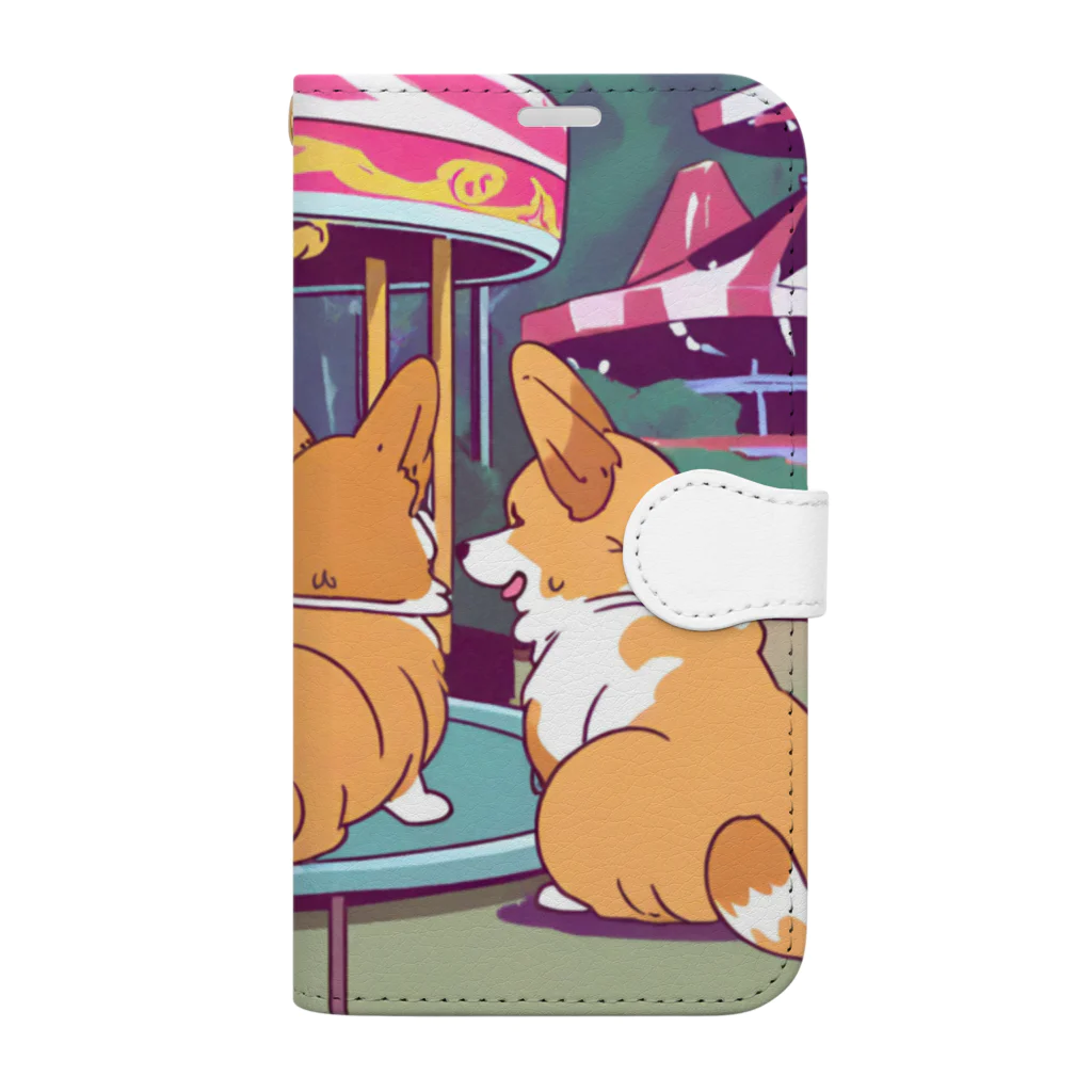 Cute dogsのI love my dogs Book-Style Smartphone Case