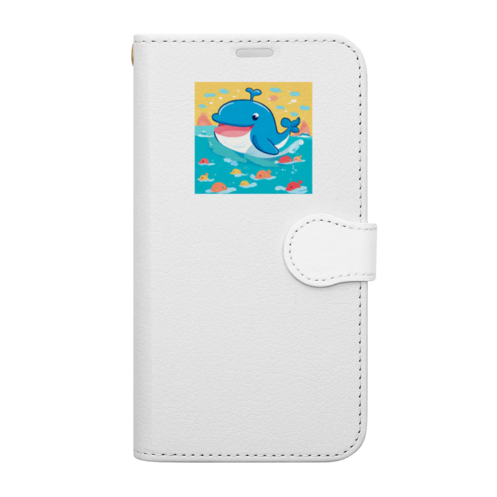 ニャン太郎ショップの楽しい海の中 Book-Style Smartphone Case