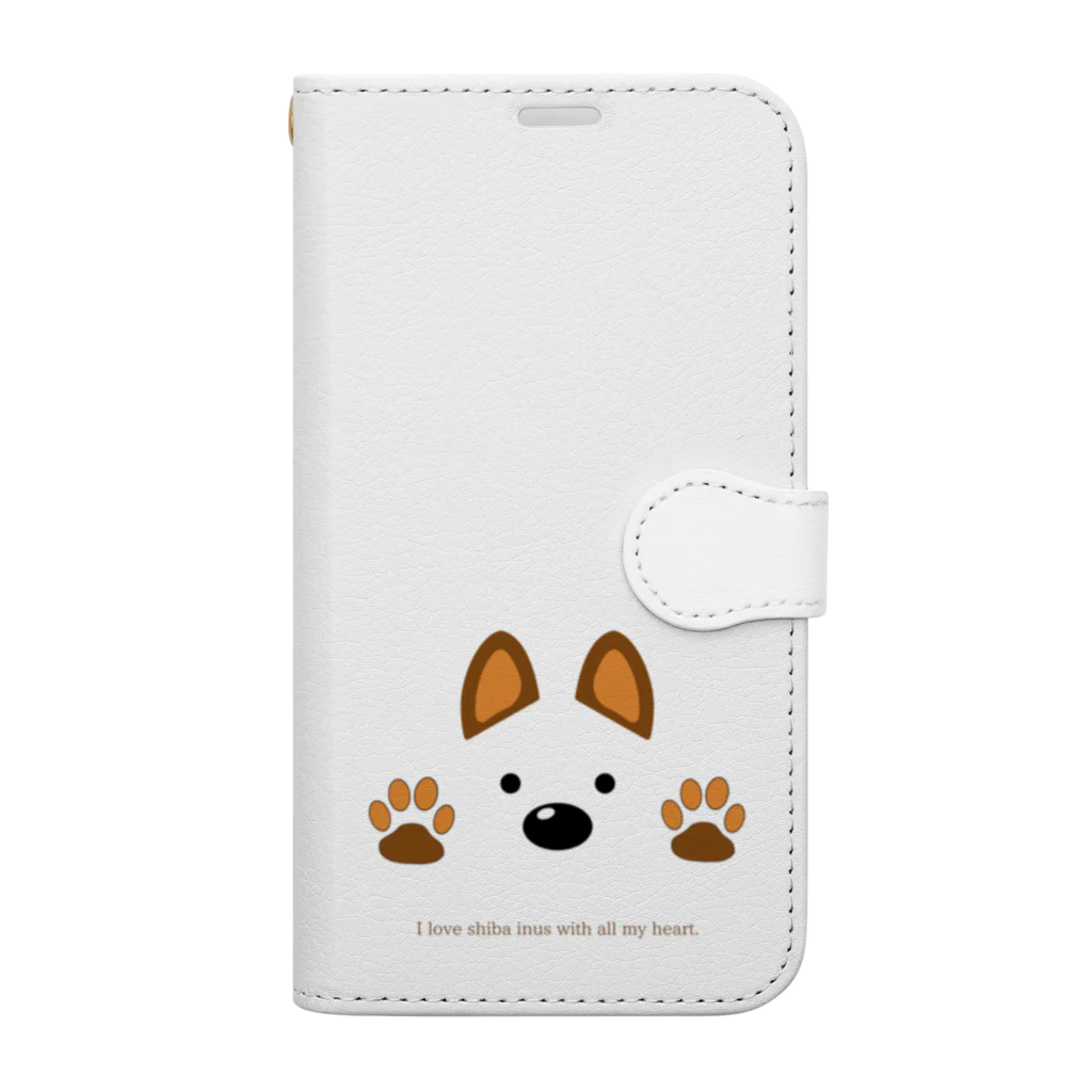 ranmaru-tokyoのSHIBAはいつも見ている Book-Style Smartphone Case