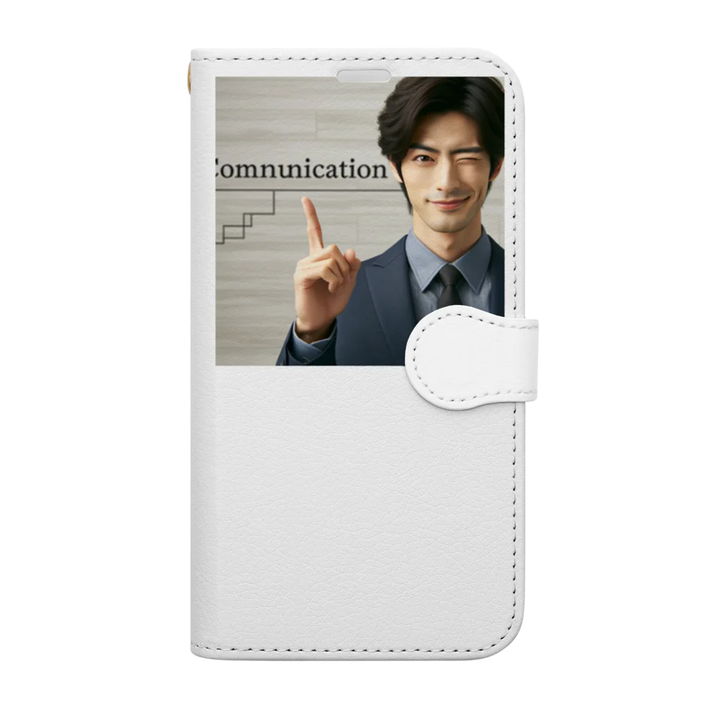 0416artのイケメンサラリーマン Book-Style Smartphone Case