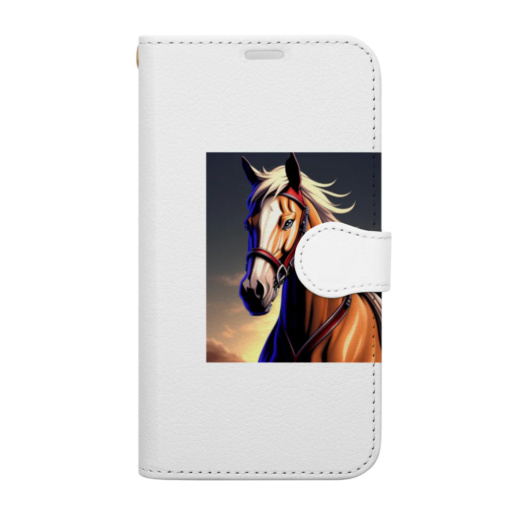 KSK SHOPの馬(horse) Book-Style Smartphone Case