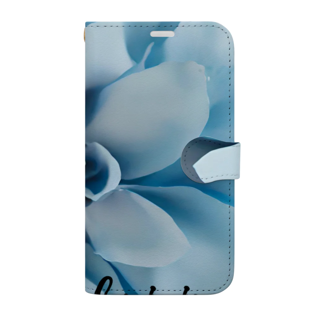 Blue @ Walkerの可愛い花 Book-Style Smartphone Case