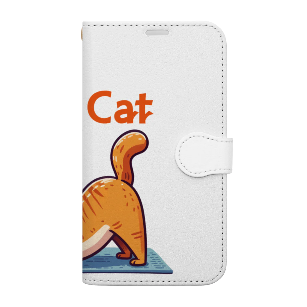 bravoadのヨガで猫のポーズ Book-Style Smartphone Case