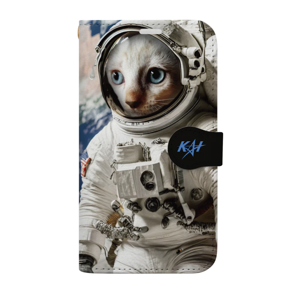 猫神の宇宙カラ来タカイクン 手帳型スマホケース