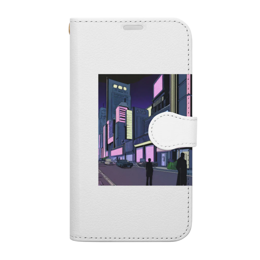 Chill_dreamのサイバーパンク風イラスト Book-Style Smartphone Case