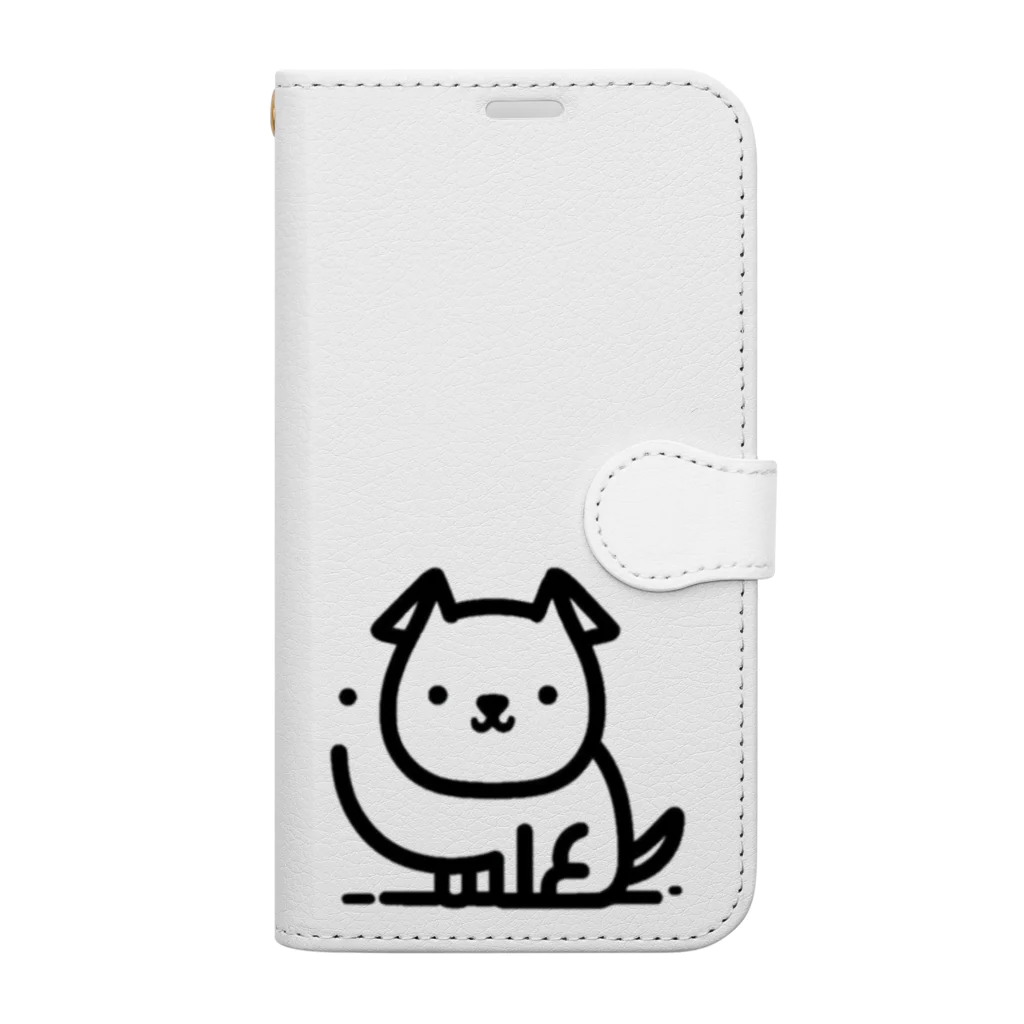 終わらない夢🌈のつぶらな瞳のわんこ🐾 手帳型スマホケース