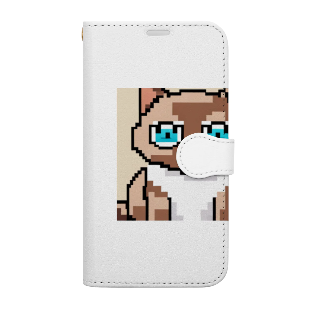 koba777のドット絵マンチカン Book-Style Smartphone Case