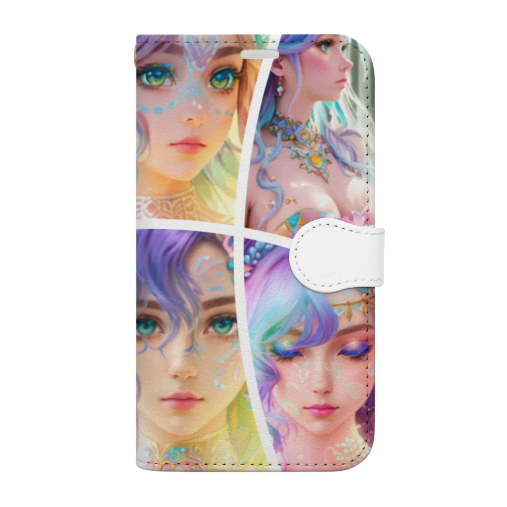 💖宇宙整体♪🌈♪こころからだチャンネル♪💖のhealing mermaid WORLD Book-Style Smartphone Case