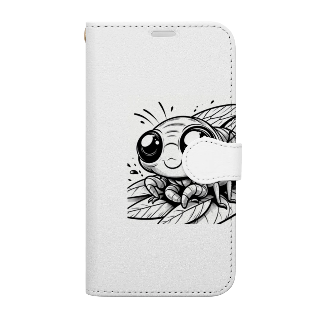 tomokazunagataのセミくん Book-Style Smartphone Case