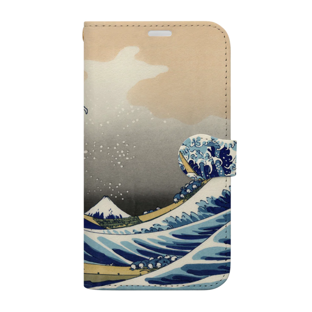 浮世絵屋の北斎「富嶽三十六景①　神奈川沖浪裏」葛飾北斎の浮世絵 Book-Style Smartphone Case