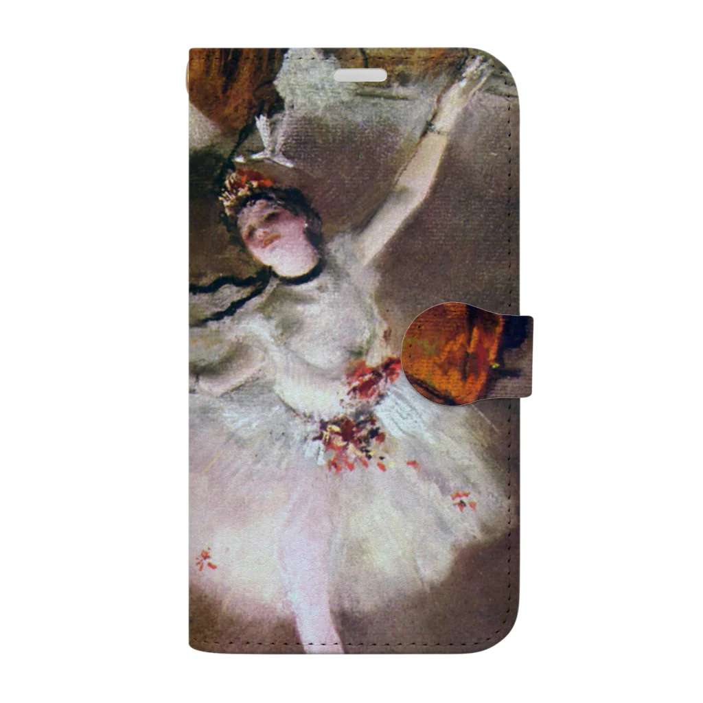 名画館のドガ「舞台の踊り子」エドガー・ドガの絵画【名画】踊り子シリーズ（エトワール）（踊りの花形） Book-Style Smartphone Case
