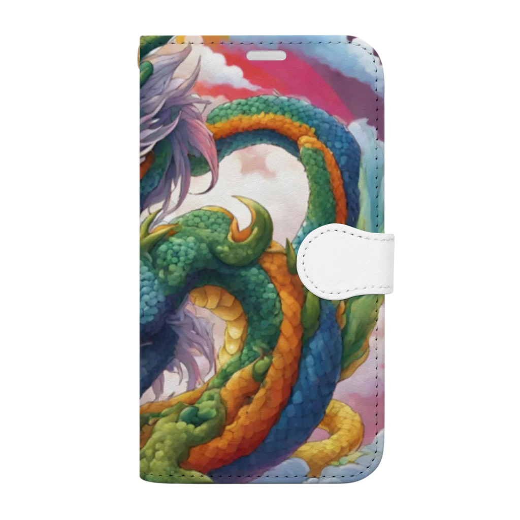 Ryu76 shopの虹龍 Book-Style Smartphone Case