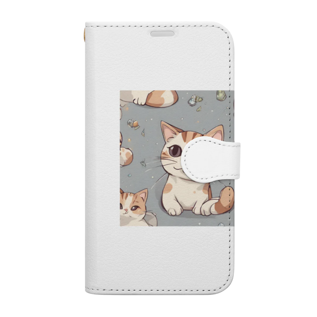 しゃいんぼっくすのねこみけちゃん Book-Style Smartphone Case