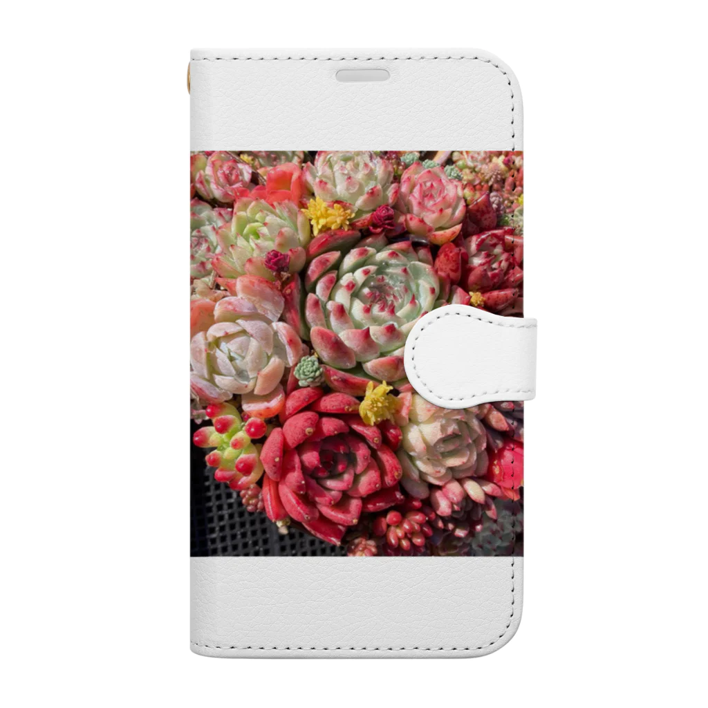 Echeveria_Masterの華やかなエケベリア Book-Style Smartphone Case