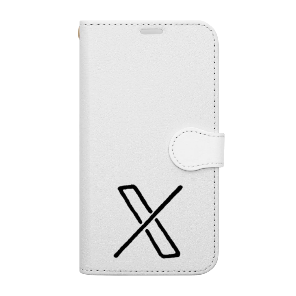 えあーずの透明なX Book-Style Smartphone Case