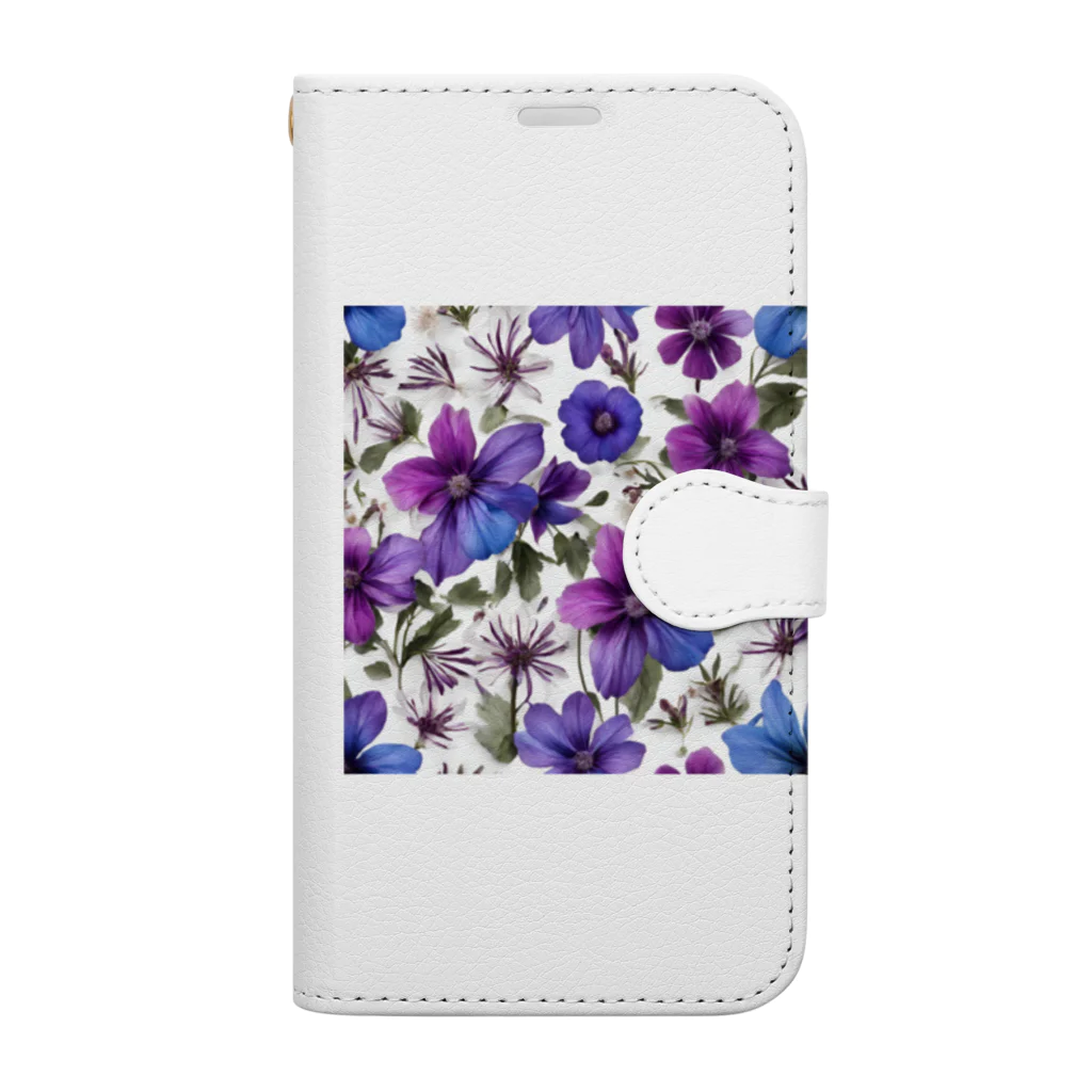 ラディアンス・ストアの紫の綺麗なお花 Book-Style Smartphone Case